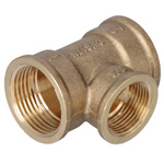 Trójnik redukcyjny mosiężny 1"x3/4"x1" żółty