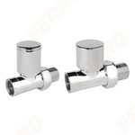 Zestaw grzejnikowy prosty, chrom