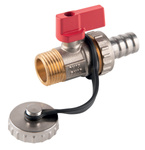 Kurek kulowy spustowy, wkrętny, 3/8 cala, F-Comfort