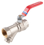 Zawór kulowy nakrętno-nakrętny z dźwignią, z filtrem, 1/2 cala, F-Power