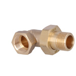 Śrubunek mosiężny 1/2" kątowy z oringiem